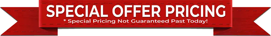 Special offer pricing banner, pricing not guaranteed past today